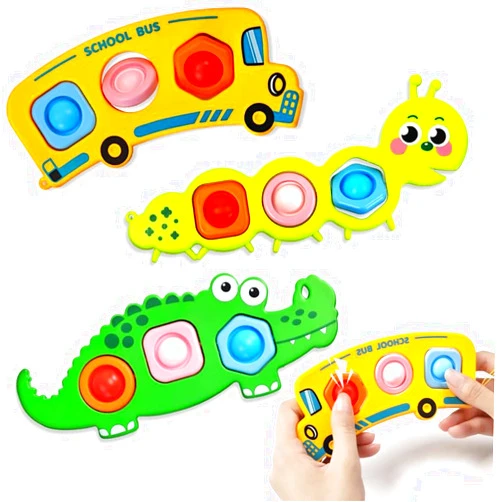 Winbar 3PCS Sensory Baby Toys, for Kids Sensory Strips Push and Popping Bubbles Montessori Busy Toy Textured Suction Toys for with Autism Pop for Classroom Gifts for Kids