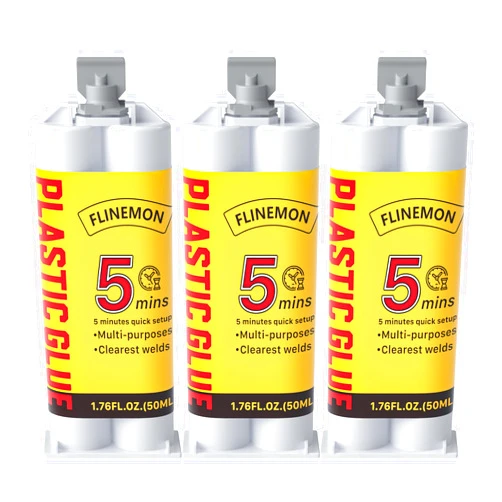 Flinemon Clear Epoxy Glue, Two Part Epoxy Glue 1.76 oz 5 Minute Epoxy, Clearweld Super Glue for Metal Plastics PVC Wood Ceramic Wood Furniture Automotive Body Filler (3)