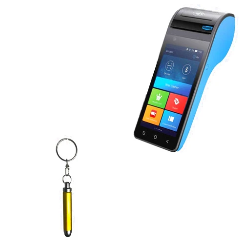BoxWave Stylus Pen Compatible with Wiseasy N5 POS - Bullet Capacitive Stylus, Mini Stylus Pen with Keyring Loop - Bronze