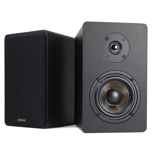 Micca MB42X Advanced Bookshelf Speakers for Home Theater Surround Sound, Stereo, and Passive Near Field Monitor, 2-Way (Black, Pair)