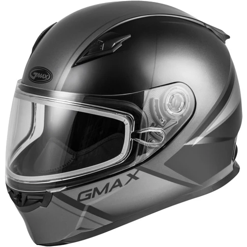 GMAX FF-49S FULL-FACE HAIL SNOW HELMET MATTE BLACK/GREY LG