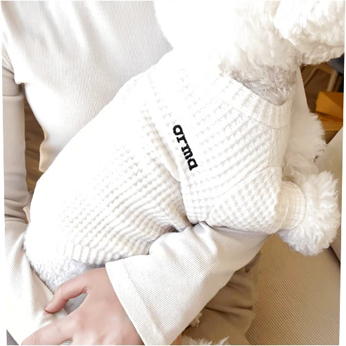 Jatmira Cute Cat Sweater Sphynx Cotton Pullover All Season Soft Turtleneck Skin-Friendly Hairless Pet Apparel with Sleeves for Indoor Cats and Small Dogs (White, XL (11-20lbs))