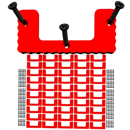 NyVoozy 50PCS For Milwaukee Packout Cleats, Tool Box Storage System Cleats (50, RED)