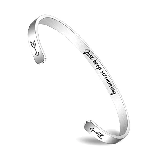 Enni of York Bangle Bracelets for Women Engraved Cuff Well Behaved Women Seldom Make History