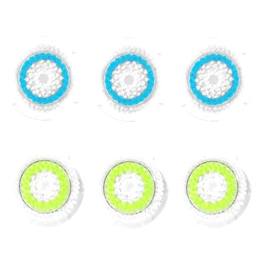 Acosexy Facial Cleansing Brush Heads,Face Brush Head Replacements Compatible with Clarisonic Mia 1, Mia 2, Mia Fit, Alpha Fit, Smart Profile Uplift,Deep Pore and Sensitive（6 Pack）