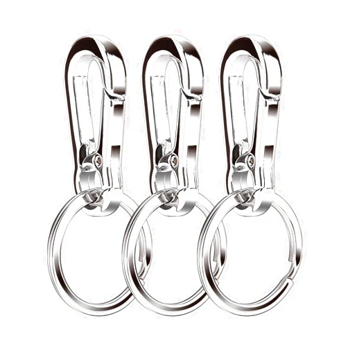 Sunmns Metal Keyring Keychain Key Ring Chain Holder Organizer for Car/Key Finder, 3 Pack