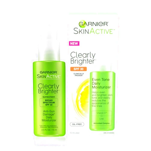 Garnier SkinActive Clearly Brighter SPF 30 Face Moisturizer with Vitamin C, 2.5 Fl Oz (75mL), 1 Count (Packaging May Vary)