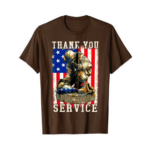 Veteran Day Shirt Men Women Thank You Your Service Patriotic Thank You for Your Service Veteran Memorial Day T-Shirt