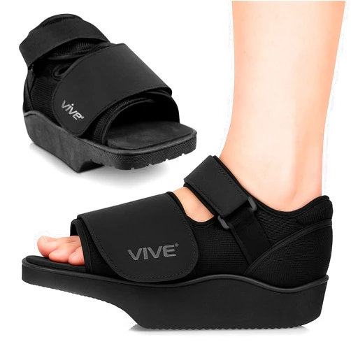Vive Offloading Post-Op Shoe - Forefront Wedge Boot for Broken Toe Injury - Non Weight Bearing Medical Recovery for Foot Surgery, Hammer Toes, Bunion, Feet Pain - Walking Orthopedic (X-Large)
