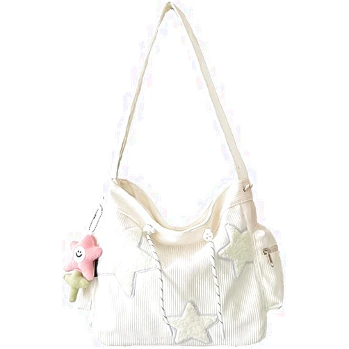 SMAROICE Cute Star Bag Star Purse Y2k bag Messenger Bag Crossbody Corduroy Tote Bag for Women