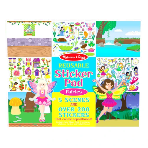 Melissa & Doug Reusable Sticker Pad: Fairies - 200+ Stickers