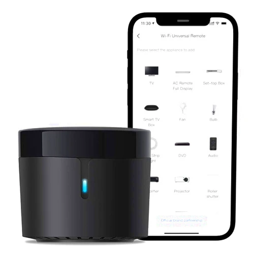 BroadLink RM4 Mini IR Universal Remote Control (2.4 GHz Wi-Fi Only), Smart Home Automation Wi-Fi Infrared Blaster for TV, AC, STB Audio, Works with Alexa, Google Home, IFTTT