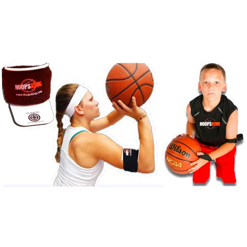 HOOPSKING BullsEye & Perfect Jump Shot Strap Basketball Shooting Aids - Shoot the Basketball With Perfect Form - Put Your Arm Into Perfect Shooting Form - Stop Off Hand Interference w/Strap - Products Compl