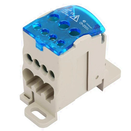 Tomotato UKK-80A Block Distribution Box, Din Rail Terminal Block Distribution Box Electric Wire Connector Universal Power Junction Box for Power Distribution Cabinets