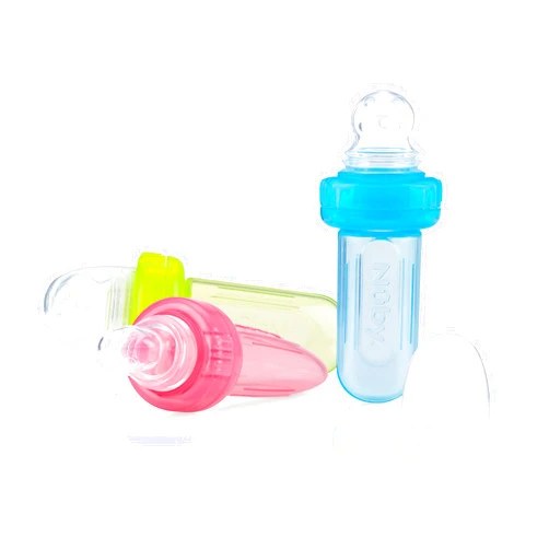 Nuby EZ Squee-Z Silicone Self Feeding Baby Food Dispenser (Varied, 2 Count (Pack of 1))