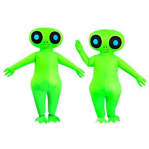 DAHAKII 2 Packs Funny Inflatable Alien Costume Alien Blow-up Suit Cosplay Costume for Adult/Halloween/Birthday/Canival