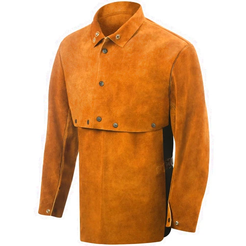 Steiner 9213-X Cape Sleeve With 19-Inch Bib, Weld-Rite Premium Brown Split Cowhide, Extra Large