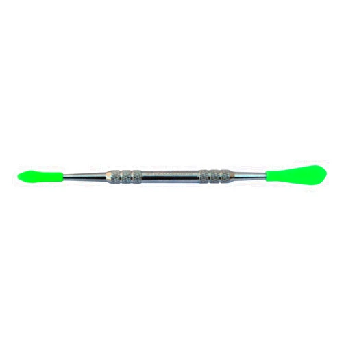 Green Goddess Supply - Wax Carving Tool Set with Removable Silicone Cap - Silver with Green Tips - 121mm