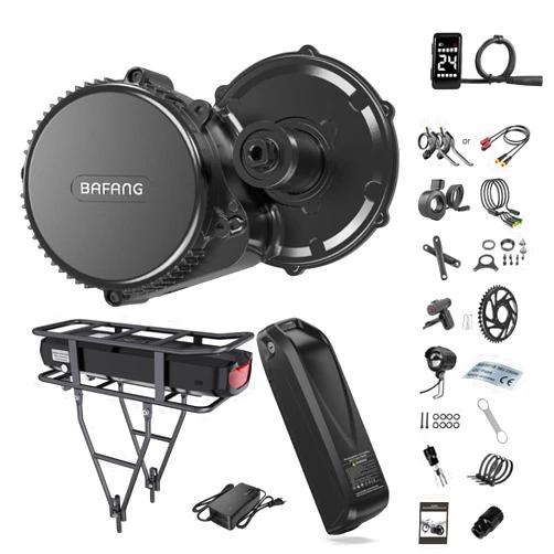 BAFANG 750W Mid Drive Kit, 8Fun BBS02B 48V750W Mid Drive Ebike Conversion Kit with LCD Display & Chainring, Electric Brushless Bike Motor Motor para Bicicleta for BB 68-73mm MTB,Trike,Citybike