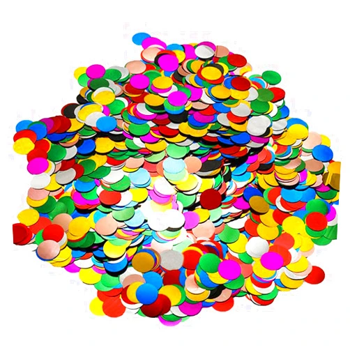 SIPRKAICT Multicolor Metallic Foil Confetti(0.59 inch) Round Dots Glitter Rainbow Table Confetti for Party Wedding Decorations,2.11 OZ per pack