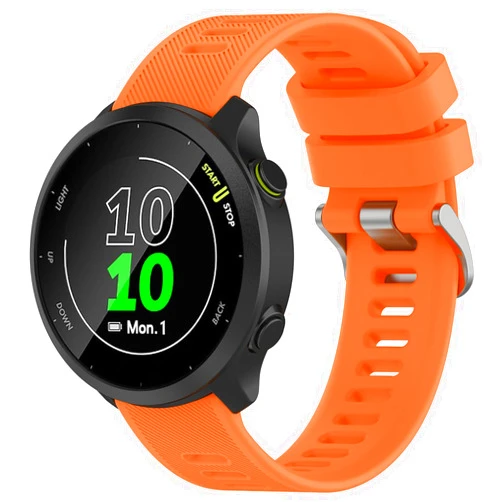 Nacorulu Compatible with Garmin Forerunner 55 Watch Band, 20mm Silicone Replacement Bands for Garmin Vivoactive 3 / Vivoactive 5 / Forerunner 245 / Forerunner 645 Smartwatch.