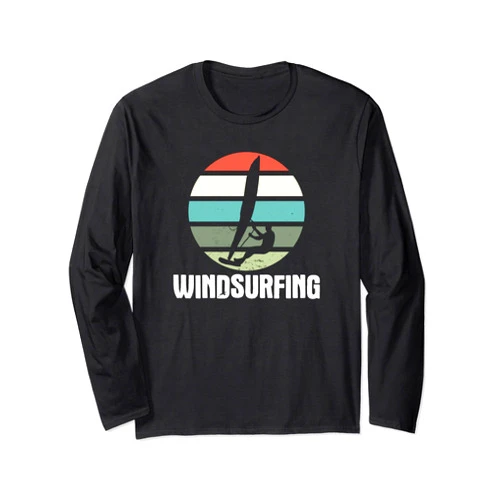Cadeau windsurfer homme Vintage Voile Planche with Voile Long Sleeve T-Shirt