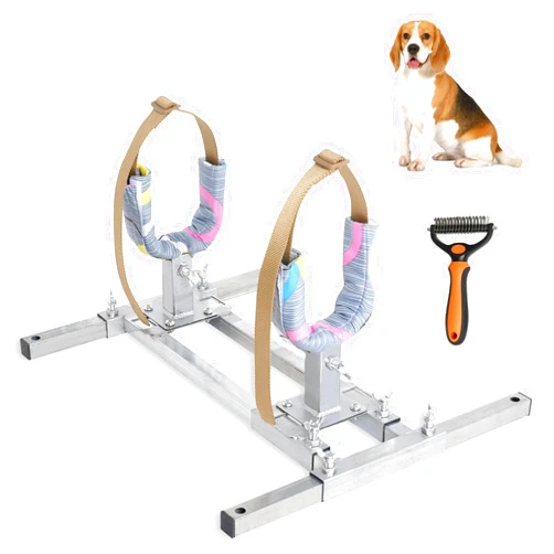 Mezurun Dog Breeding Stand Adjustable（Multi-Specification） Stainless Steel Dog Breeding Stands，Shoulder height 15.7in-23.6in，Dog Breeding Stand for Small and Medium Sized Dog Dog Breeding Rack