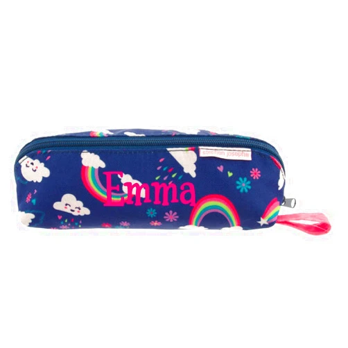 Stephen Joseph Pencil Pouch Supply Case for Back to School (Personalized Rainbow Pencil Pouch)