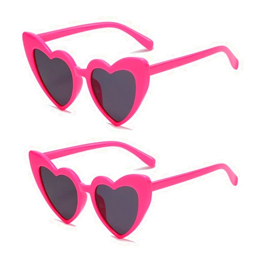 Ridering Women Fashion Goggle Heart Sunglasses Vintage Love Heart Shaped Sunglasses Cat Eye Mod Style Style Retro Glasses