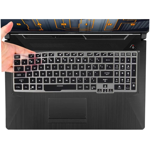 ImComor Keyboard Cover for ASUS TUF Gaming F15 FX506LH / TUF Gaming A15 TUF506IU-ES74 TUF506IV-AS76 FA506IH-AS53, ASUS TUF Gaming F17 A17 TUF706IU FX706LI-ES53 RS53 FX706HC FX706HE Laptop Keyboard Skin, Black