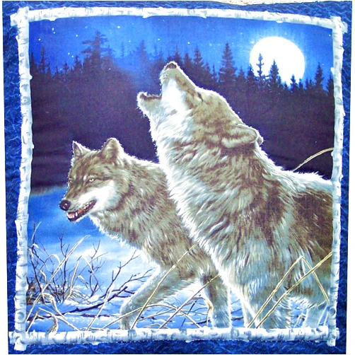 AmishShop.com Quillow (Quilt/Pillow Combo) Two Wolves Quillow MM2W Amish Handmade in USA