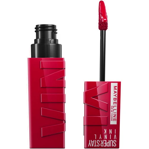 Maybelline Super Stay Vinyl Ink Longwear No-Budge Liquid Lipcolor Makeup, Highly Pigmented Color and Instant Shine, Unrivaled, Berry Burgundy Lipstick, 0.14 fl oz, 1 Count