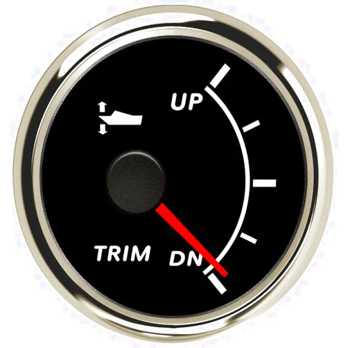 BLUERICE 52mm Marine Trim Gauge UP DN Boat Trim Balance Gauge Meter 0-190ohm Signal Trim Tilt Indicator for Yacht Marine Waterproof IP67
