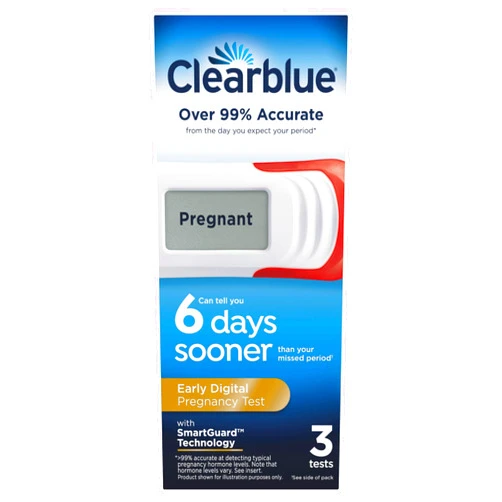 Clearblue Early Digital Pregnancy Test, Early Detection at Home Pregnancy Test, 3 Ct