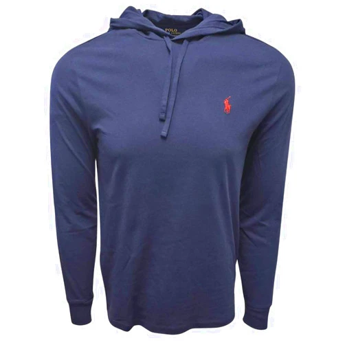 Polo Ralph Lauren Jersey Knit Hoodie Tee, Navy X-Large