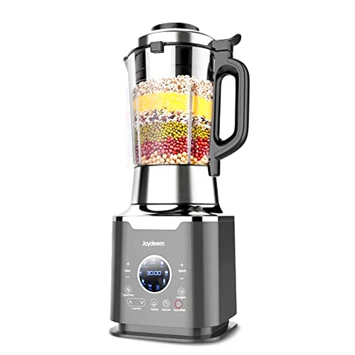 Joydeem Cooking Blender JD-D16, Hot and Cold Blender for Soy Milk & Juice, Soup Maker with Stew Pot, 1.75L(59 Oz), 1200W, Black