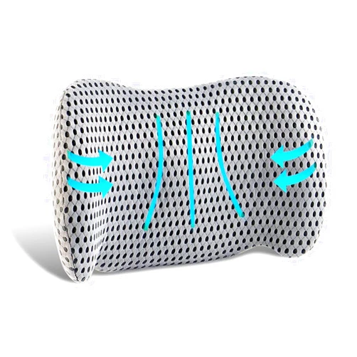 Sproerden Lumbar support pillow, ergonomic, improve sitting posture - Memory foam lumbar pillow for lumbar pain relief, suitable for car seats, office chairs, gaming consoles, sofas, recliners and beds (white)