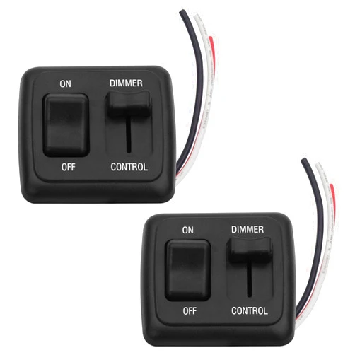 SZHY-LINK RV Dimmer Switch 12V Dimmer Switch with High-Side Dimmer (Large slider, Black, 2 Pcs)