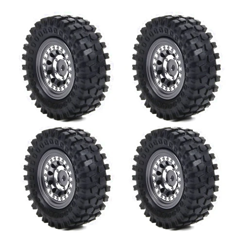 RCAWD Beadlock Wheel Rim Tires for FMS 1/24 FCX24