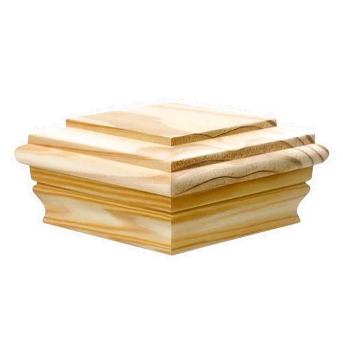 Sasylvia Wooden Post Caps 4x4 Deck Post Caps Rot Resistant, Post Cover for Outdoor Fences, Mailboxes and Decks Protection
