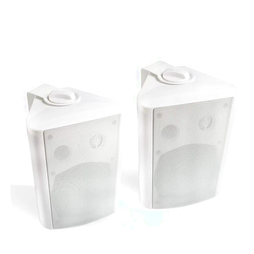 Herdio 5.25 Inch Indoor Outdoor Speakers Wired Waterproof 300 Watt Wall Mount Speakers for Patio, Deck, Garage,Covered Porch All Weather Resistance(A Pair,White)