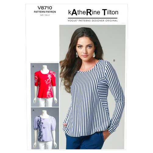 VOGUE PATTERNS V8710 Misses' Top, Size ZZ (LRG-XLG-XXL)