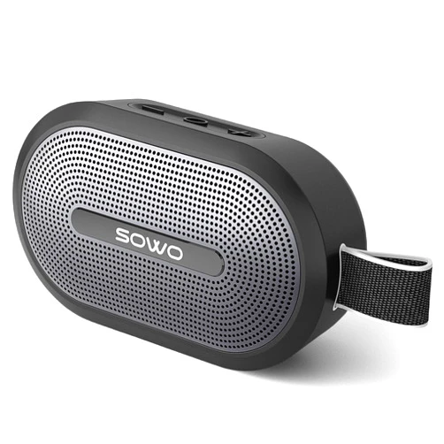 SOWO Wireless Portable Small Speaker, Ultra Magnetic Bluetooth Speaker for Golf Car, Coverless IP67 Waterproof, 24 H Playtime, Pro Sound, for Indoors, Hiking and Golf - Black