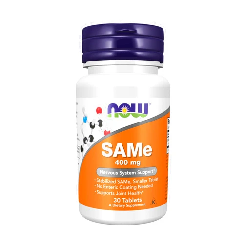 NOW Foods Supplements, SAMe (S-Adenosyl-L-Methionine) 400 mg, Nervous System Support*, 30 Tablets