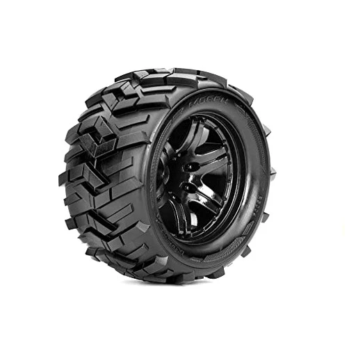 Roapex RC Roapex R/C R3004-B0 Morph 1/10 Monster Truck Tire, Mounted on Black Wheels, 0 Offset, 12mm Hex (1 Pair)