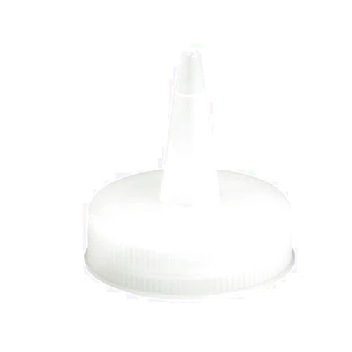 TableCraft 100TC Tip Top Squeeze Bottle Top, 38mm, Cone tip, fits All 38mm Squeeze Bottles, Dishwasher Safe, Clear, 12 Each per case