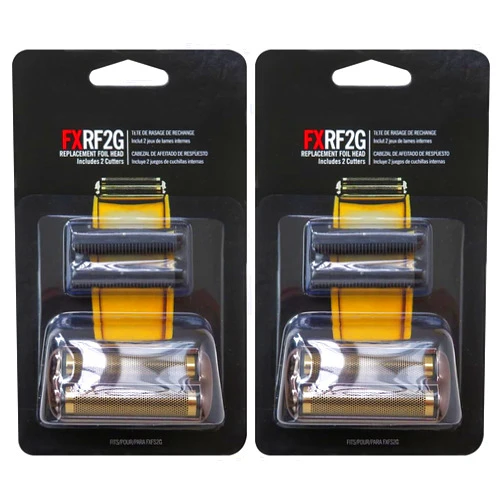 NGHTMRE 2024 Version 2Pack Upgraded Replacement Black Foil and Cutters for BaBylissPRO Double Foil Shaver FXFS2, Black