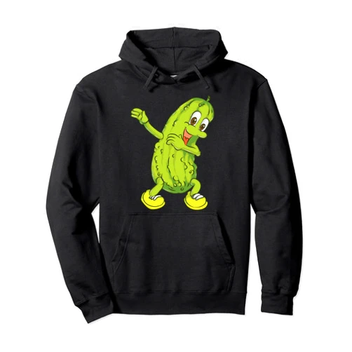Cool Dab Dancing Sweet Big Dill Vegetables Art Dabbing Pickle | Cute Cucumber Chips Fans Funny Vegan Gift Pullover Hoodie