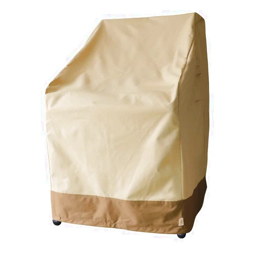 Vanteriam Patio Stackable Chairs Cover - Durable and Waterproof Large Outdoor Stacking Chairs Cover, Fits stack of up to 8 chairs