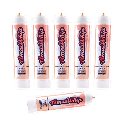 AMAZWHIP 640g 0.95L Original Flavor N2O Cream Charger - Classic Flavors Never Go Out of Style(640g original, 6 cylinders)